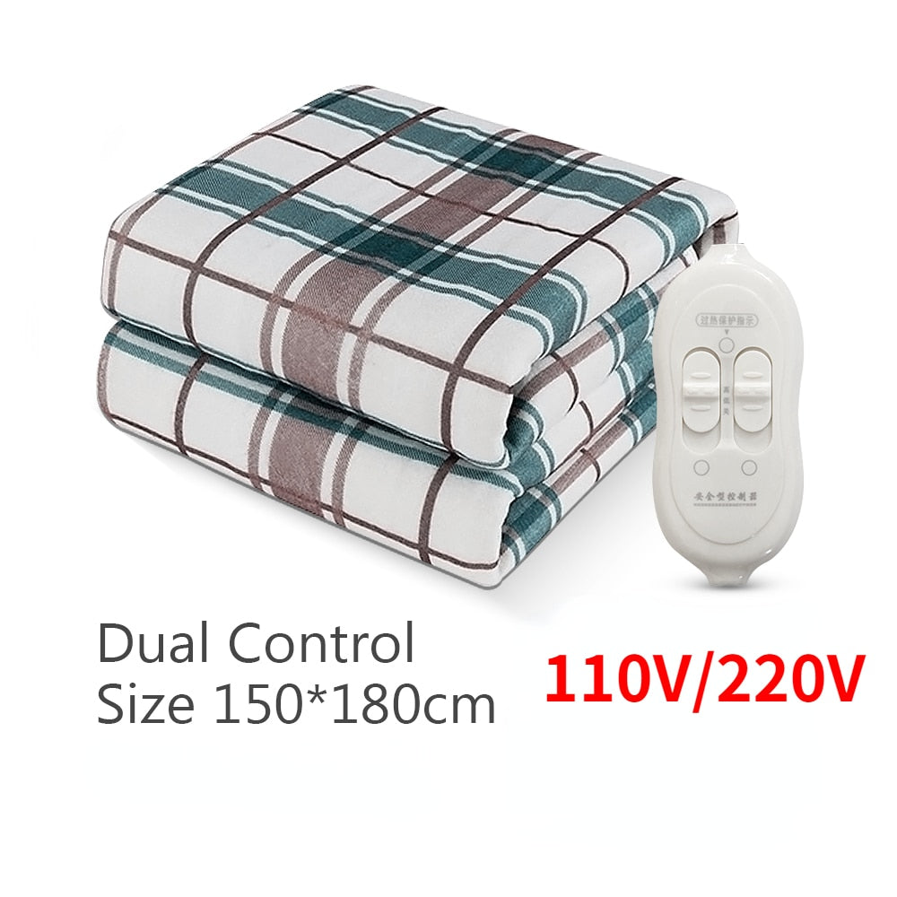 Electric Blanket 220/110V Thicker Heater Heated Blanket Mattress Thermostat Electric Heating Blanket Winter Body Warmer Snapitonline