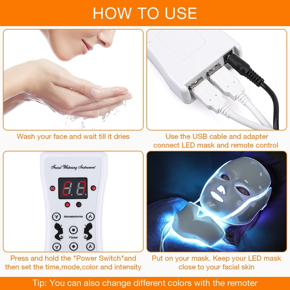 Professional LED Light Therapy Mask - Snapitonline